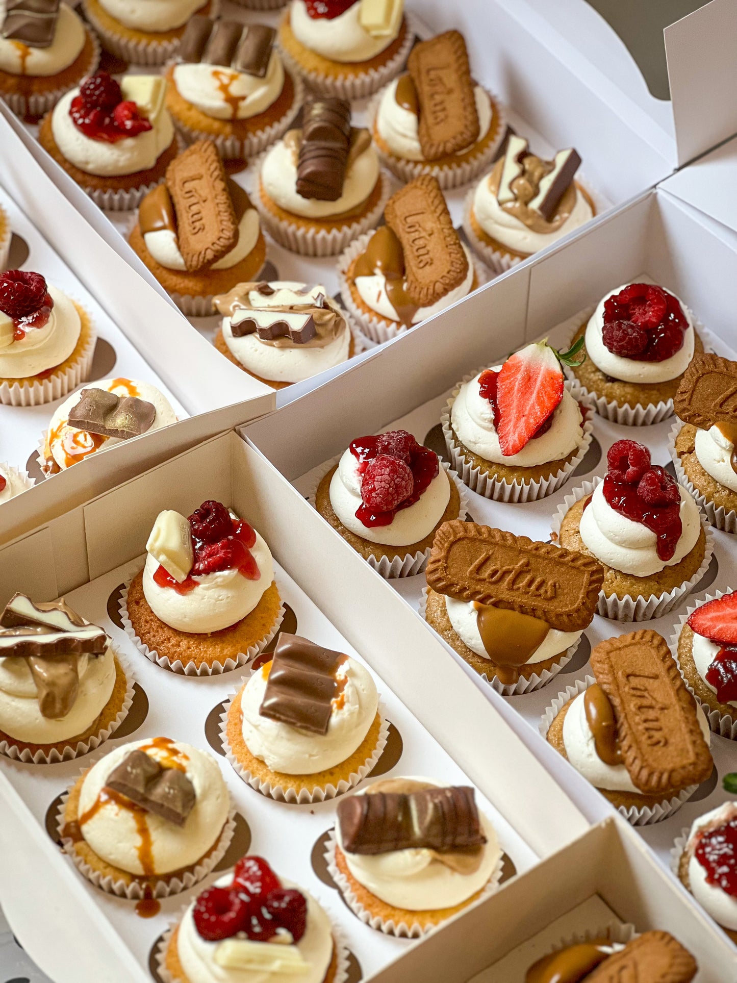 Mixed Topping Cupcakes