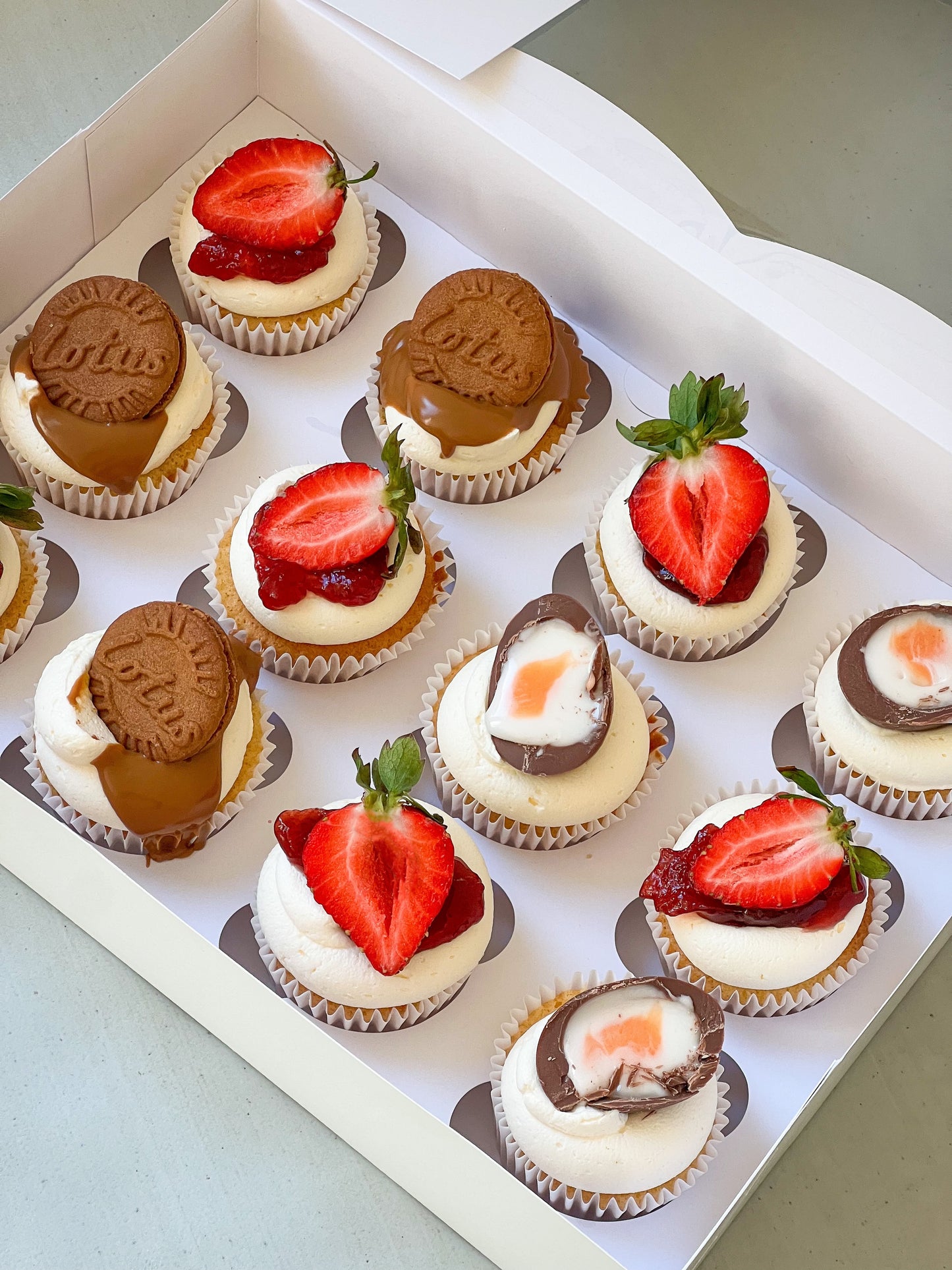 Mixed Topping Cupcakes