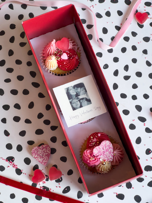 VALENTINES POLAROID CUPCAKE TRIO