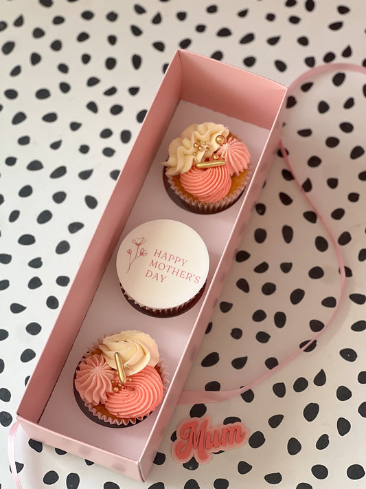 Mother's Day cupcake trio