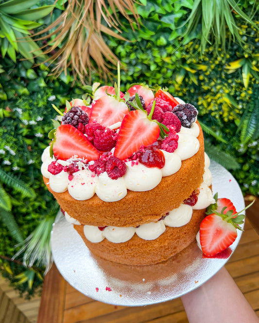 Victoria Sponge Cake with Fresh Fruit